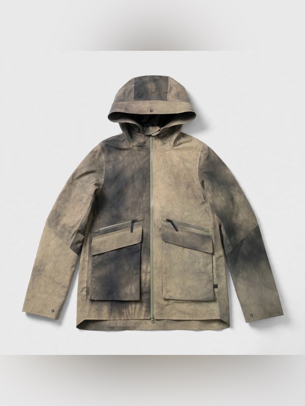 lululemon Utility Field Jacket Mens Camo Hooded Cargo Pockets Brown Green